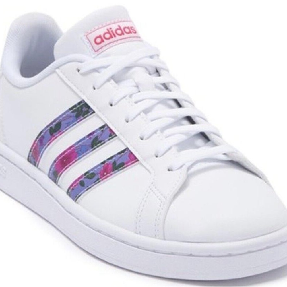 Adidas Women's Grand CourtSneakers EG0536White/Globlue/Reapnk Size US 8.0 NWT